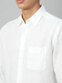 Women Cottonworld 100% Linen Shirts | 100% Linen Shirts^Men's 100% Linen Regular Fit Shirt