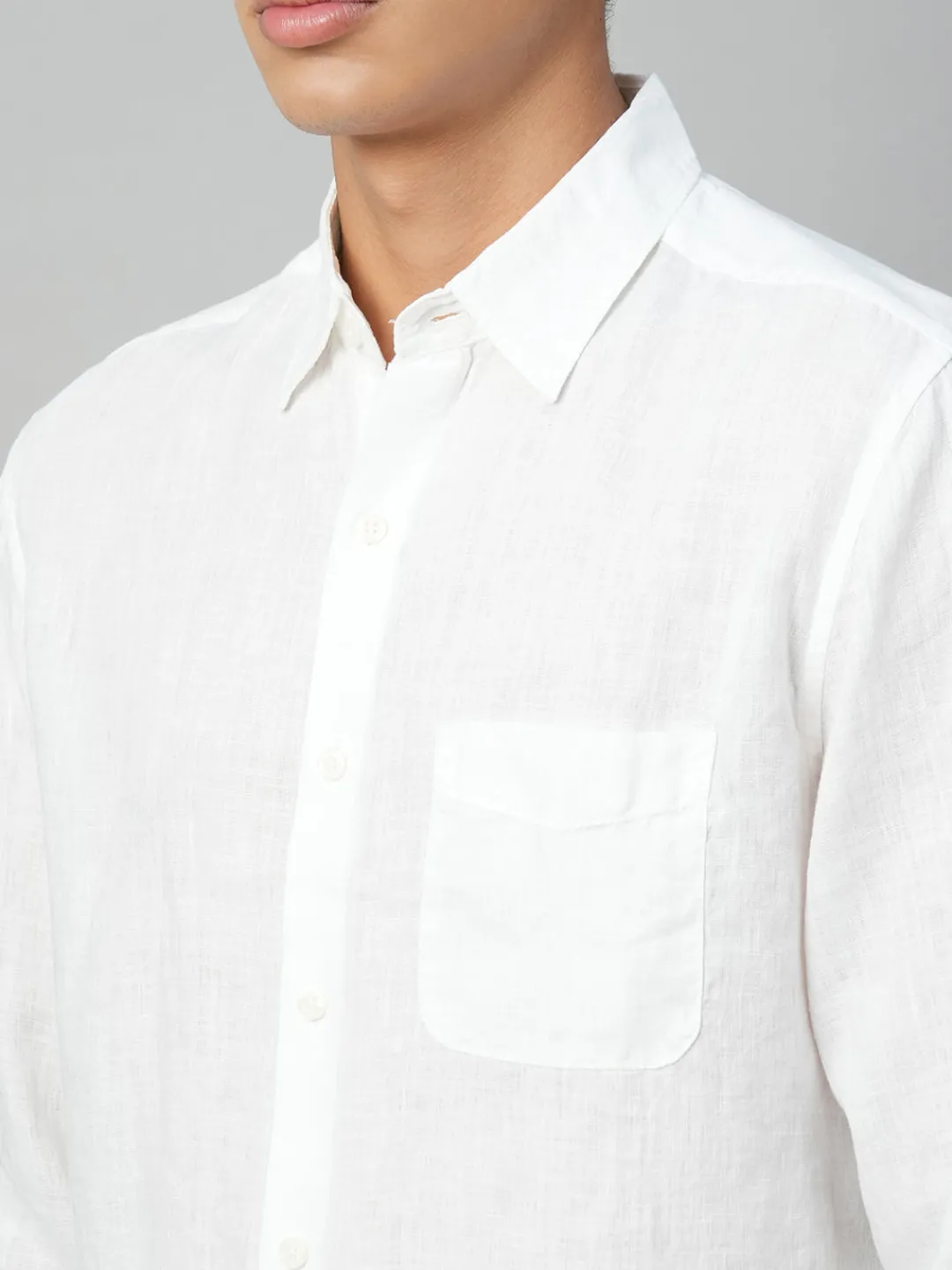 Women Cottonworld 100% Linen Shirts | 100% Linen Shirts^Men's 100% Linen Regular Fit Shirt