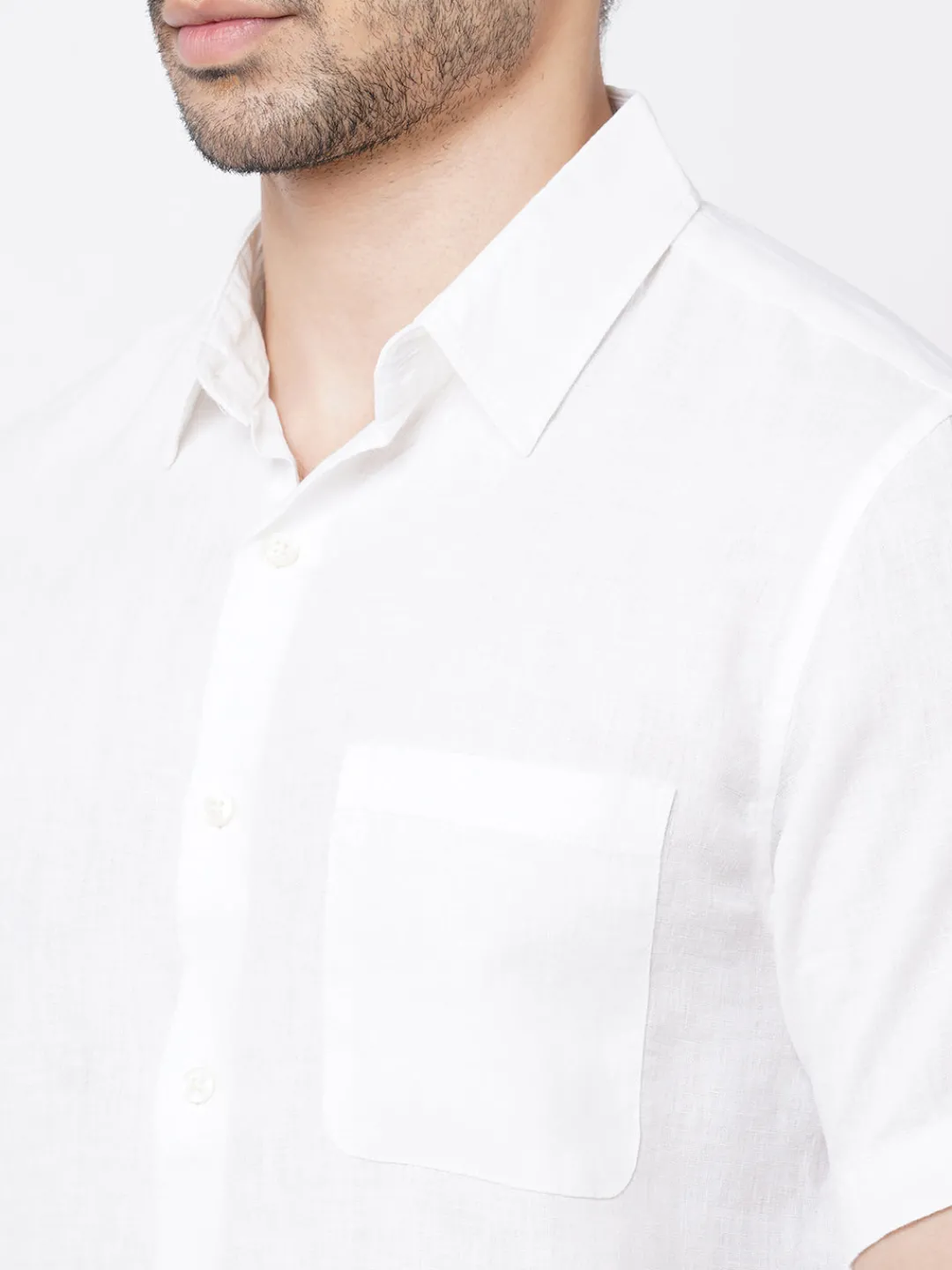 Women Cottonworld 100% Linen Shirts | 100% Linen Shirts^Men's 100% Linen Regular Fit Shirt