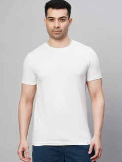 Cottonworld Men | Regular Fit^Men's Cotton Bamboo Elastane Regular Fit Tshirt