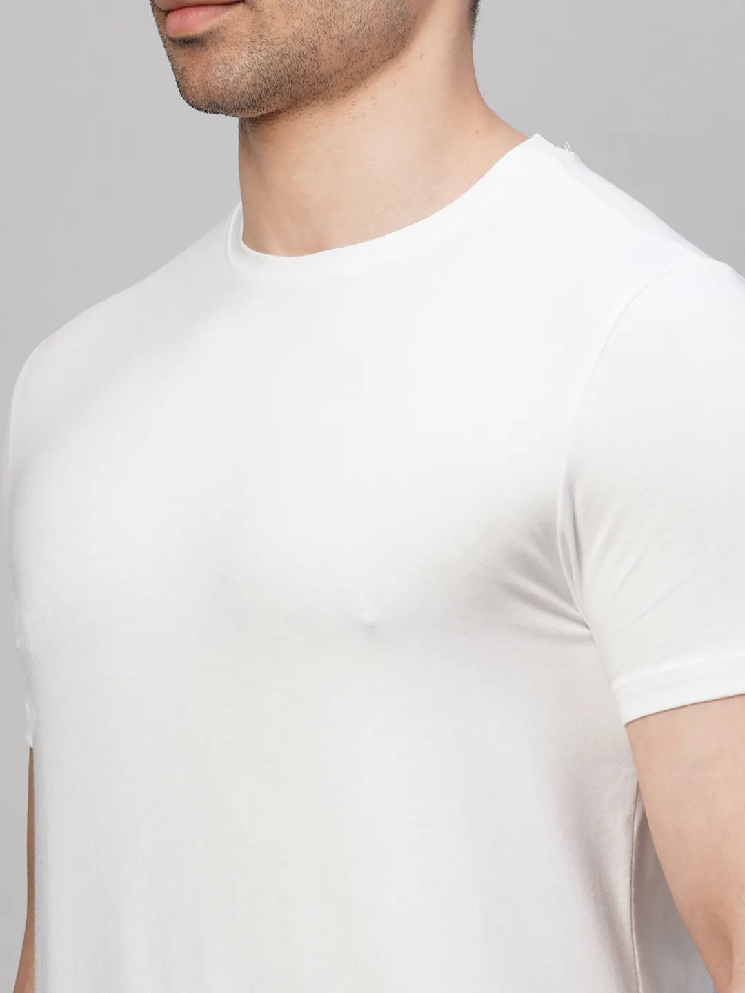 Cottonworld Men | Regular Fit^Men's Cotton Bamboo Elastane Regular Fit Tshirt