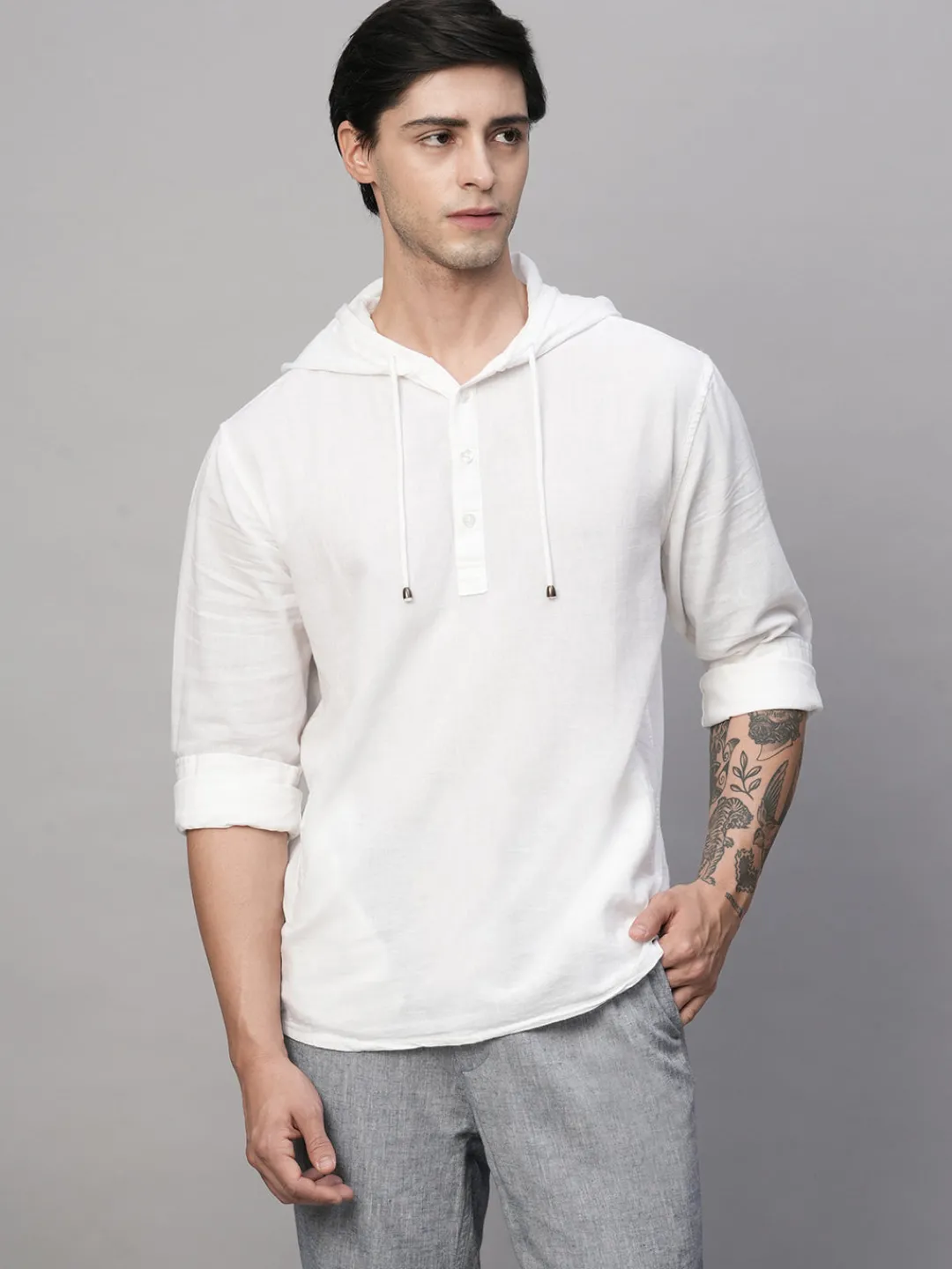 Women Cottonworld Shirts | Shirts^Men's Cotton Linen Regular Fit Shirt