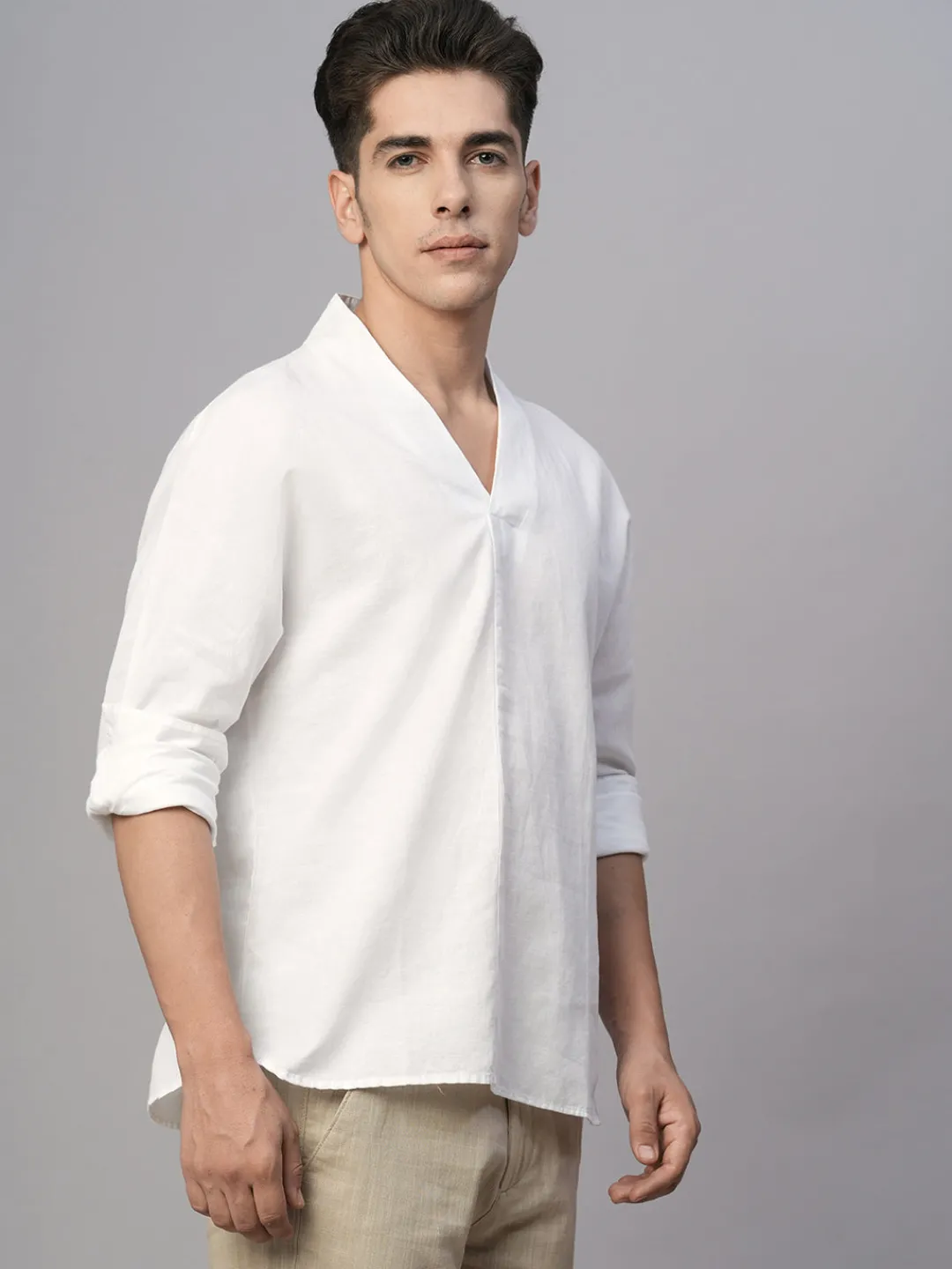 Women Cottonworld Shirts | Shirts^Men's Cotton Linen Regular Fit Shirt