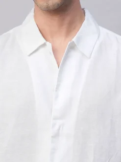 Women Cottonworld Shirts | Shirts^Men's Cotton Linen Regular Fit Summer Shirt