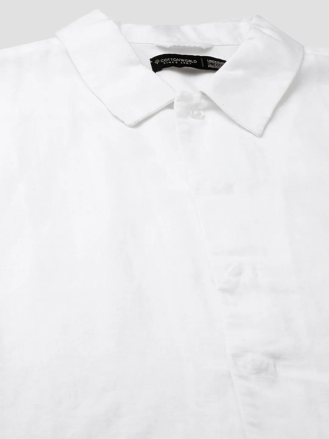 Women Cottonworld Shirts | Shirts^Men's Cotton Linen Regular Fit Summer Shirt