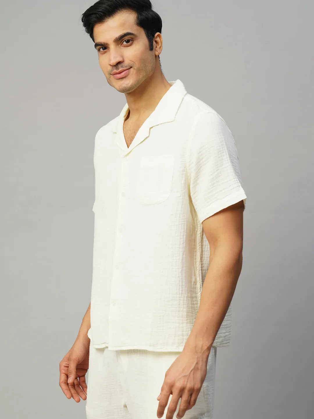Women Cottonworld Solid | Solid^Men's Cotton Loose Fit Shirt