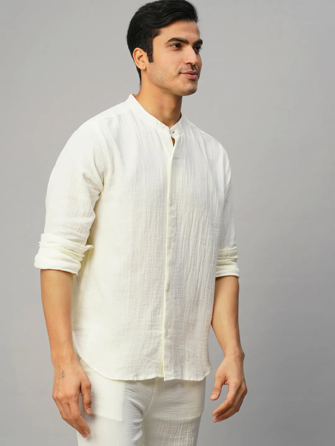 Women Cottonworld Solid | Solid^Men's Cotton Loose Fit Shirt