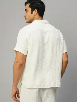Women Cottonworld Solid | Solid^Men's Cotton Loose Fit Shirt