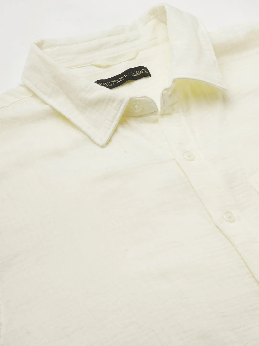 Women Cottonworld Solid | Solid^Men's Cotton Loose Fit Shirt