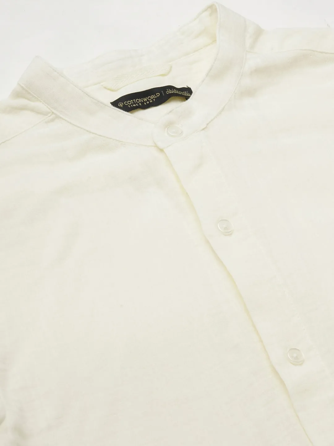 Women Cottonworld Solid | Solid^Men's Cotton Loose Fit Shirt