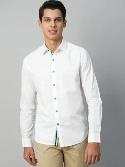 Women Cottonworld Solid | Solid^Men's Cotton Slim Fit Shirt