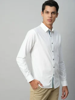 Women Cottonworld Solid | Solid^Men's Cotton Slim Fit Shirt