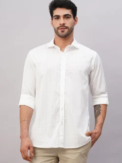Women Cottonworld Striped | Striped^Men's Cotton Slim Fit Shirt