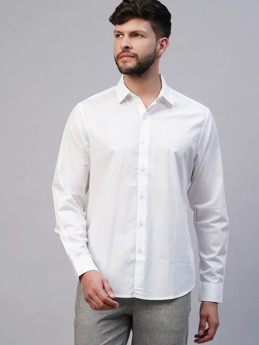 Women Cottonworld Solid | Solid^Men's Cotton Slim Fit shirt