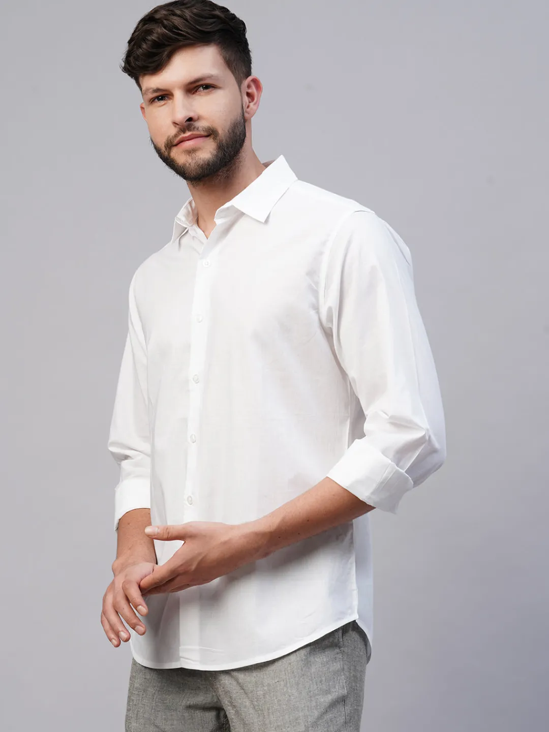 Women Cottonworld Solid | Solid^Men's Cotton Slim Fit shirt