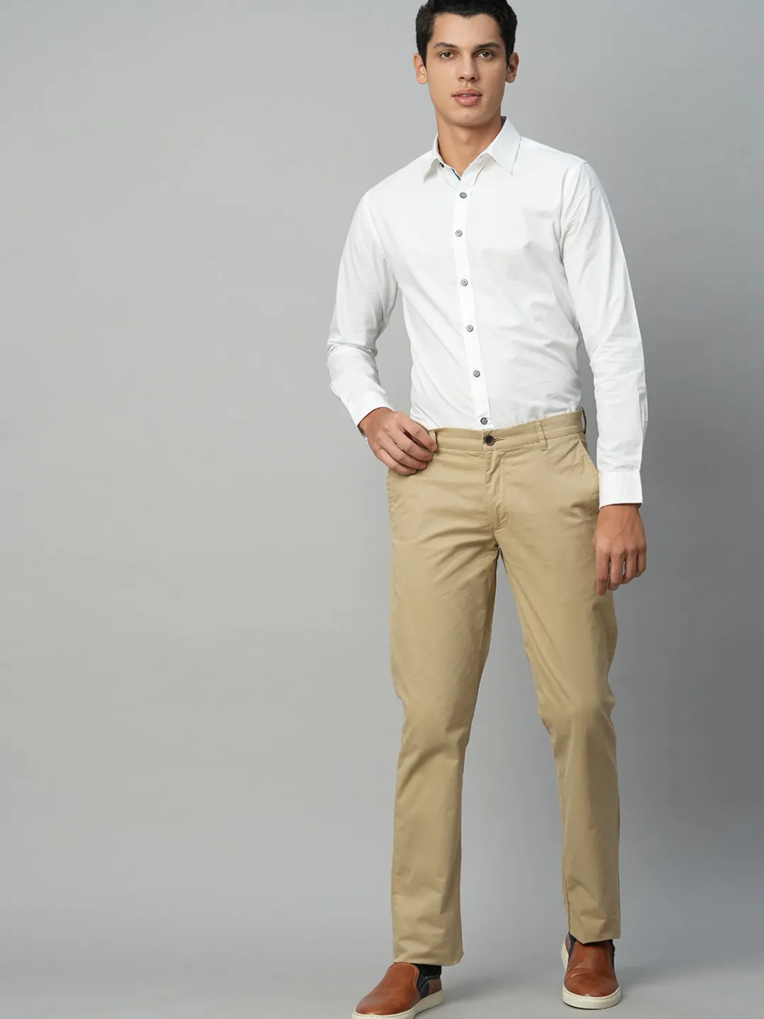 Women Cottonworld Solid | Solid^Men's Cotton Slim Fit Shirt