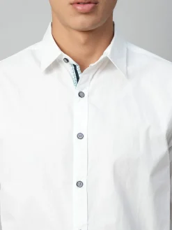 Women Cottonworld Solid | Solid^Men's Cotton Slim Fit Shirt