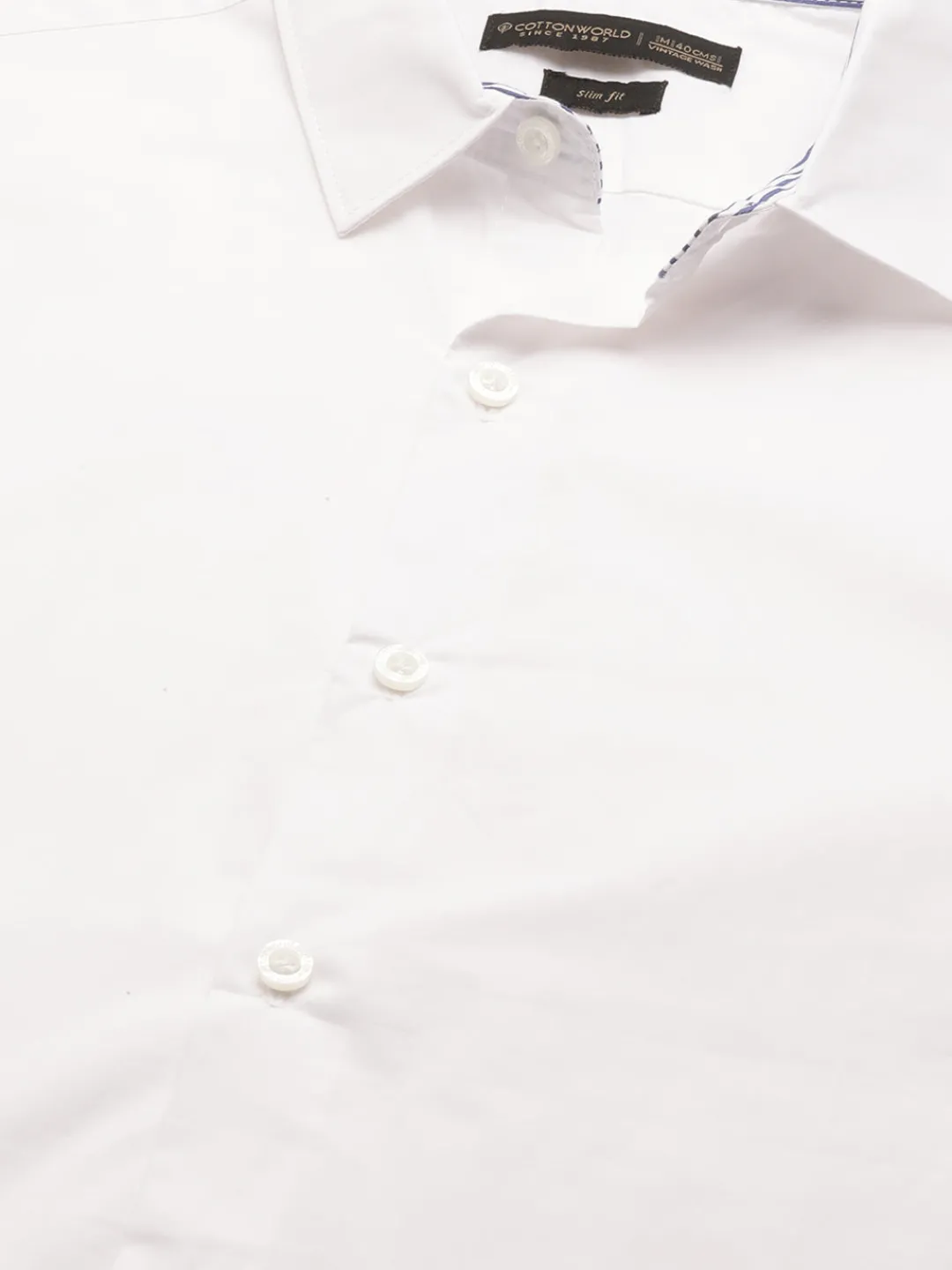 Women Cottonworld Solid | Solid^Men's Cotton Slim Fit shirt