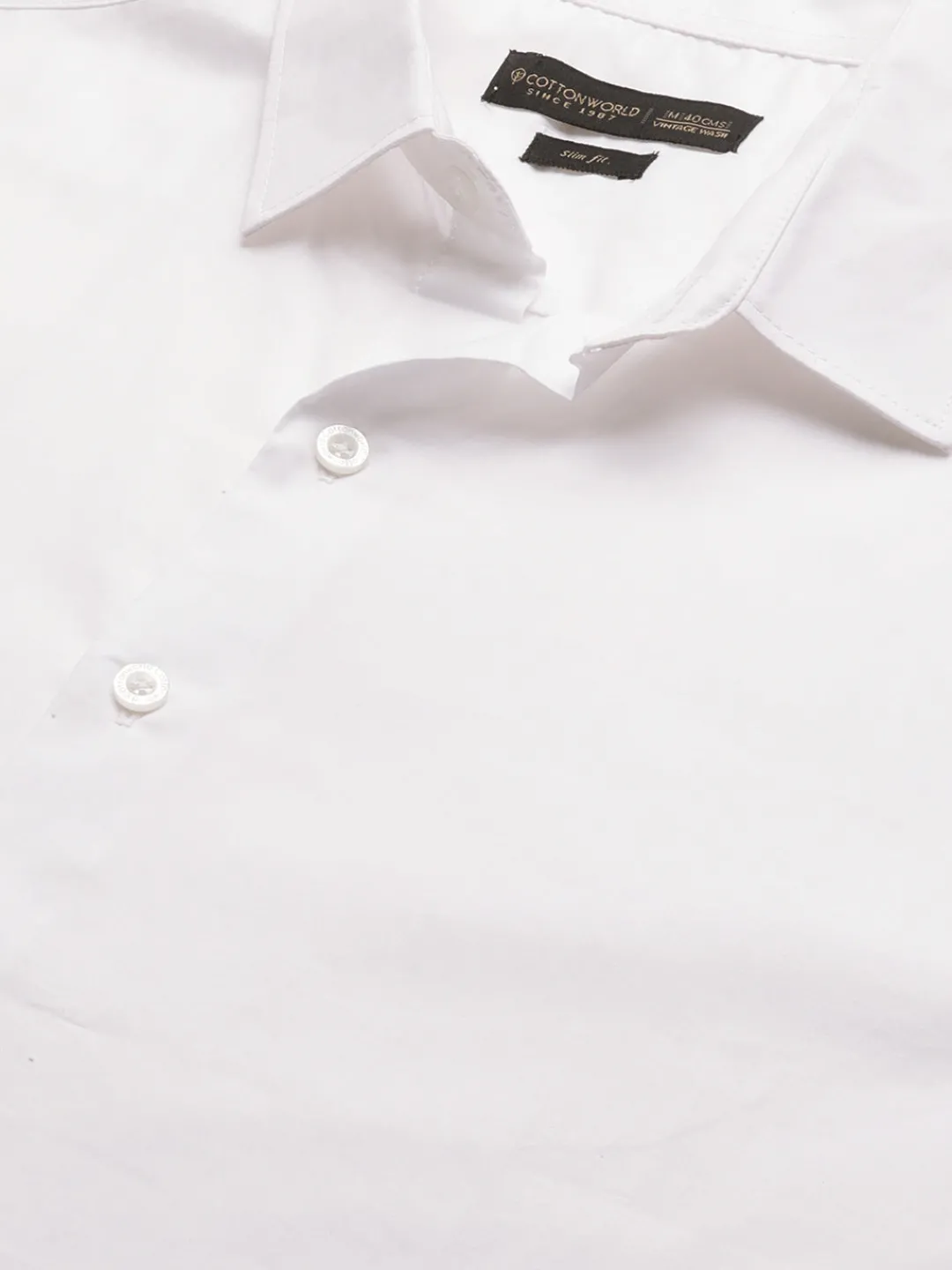 Women Cottonworld Solid | Solid^Men's Cotton Slim Fit shirt