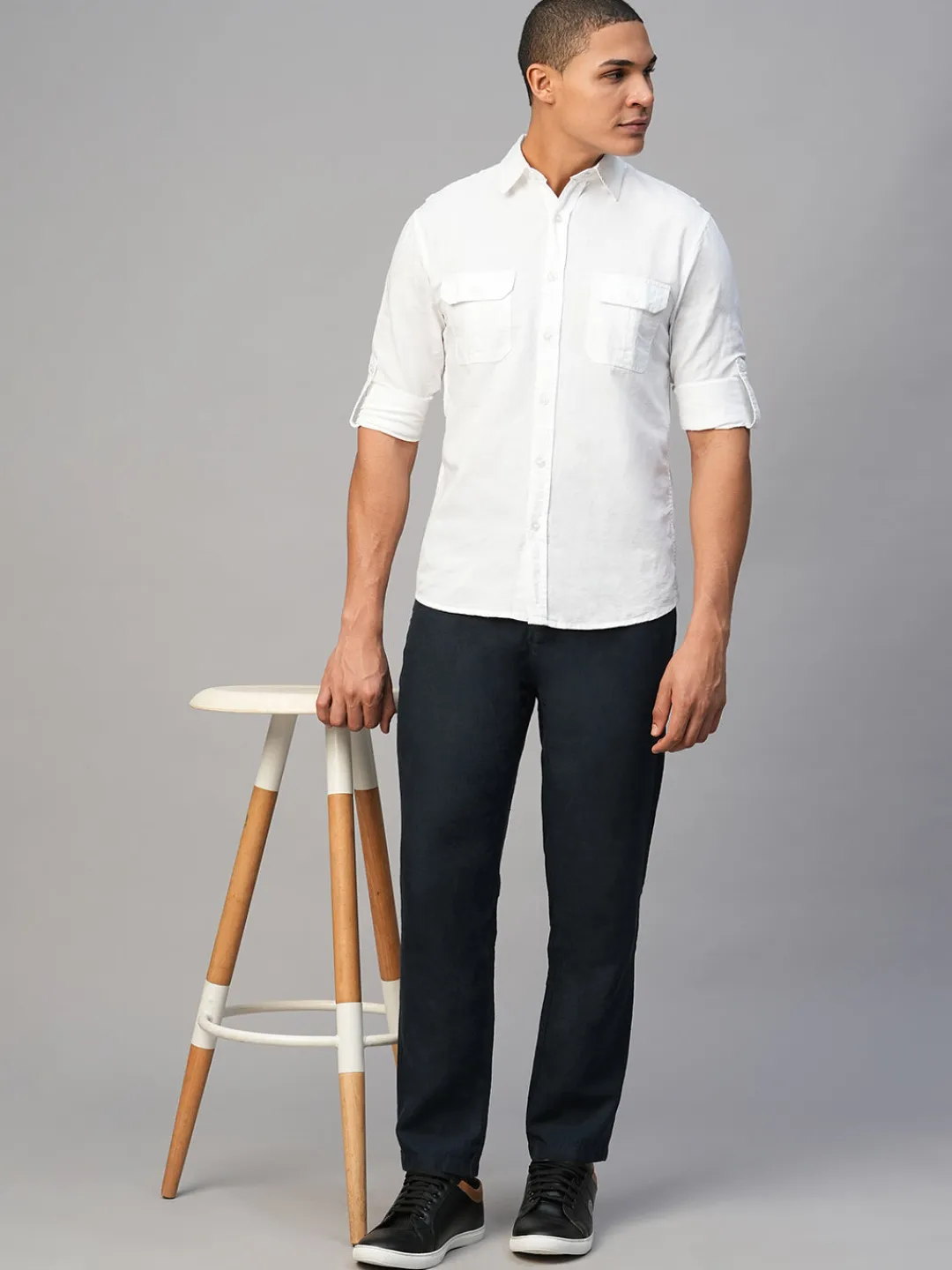 Women Cottonworld Shirts | Shirts^Men's Linen Cotton Regular Fit Shirt