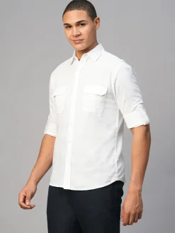 Women Cottonworld Shirts | Shirts^Men's Linen Cotton Regular Fit Shirt