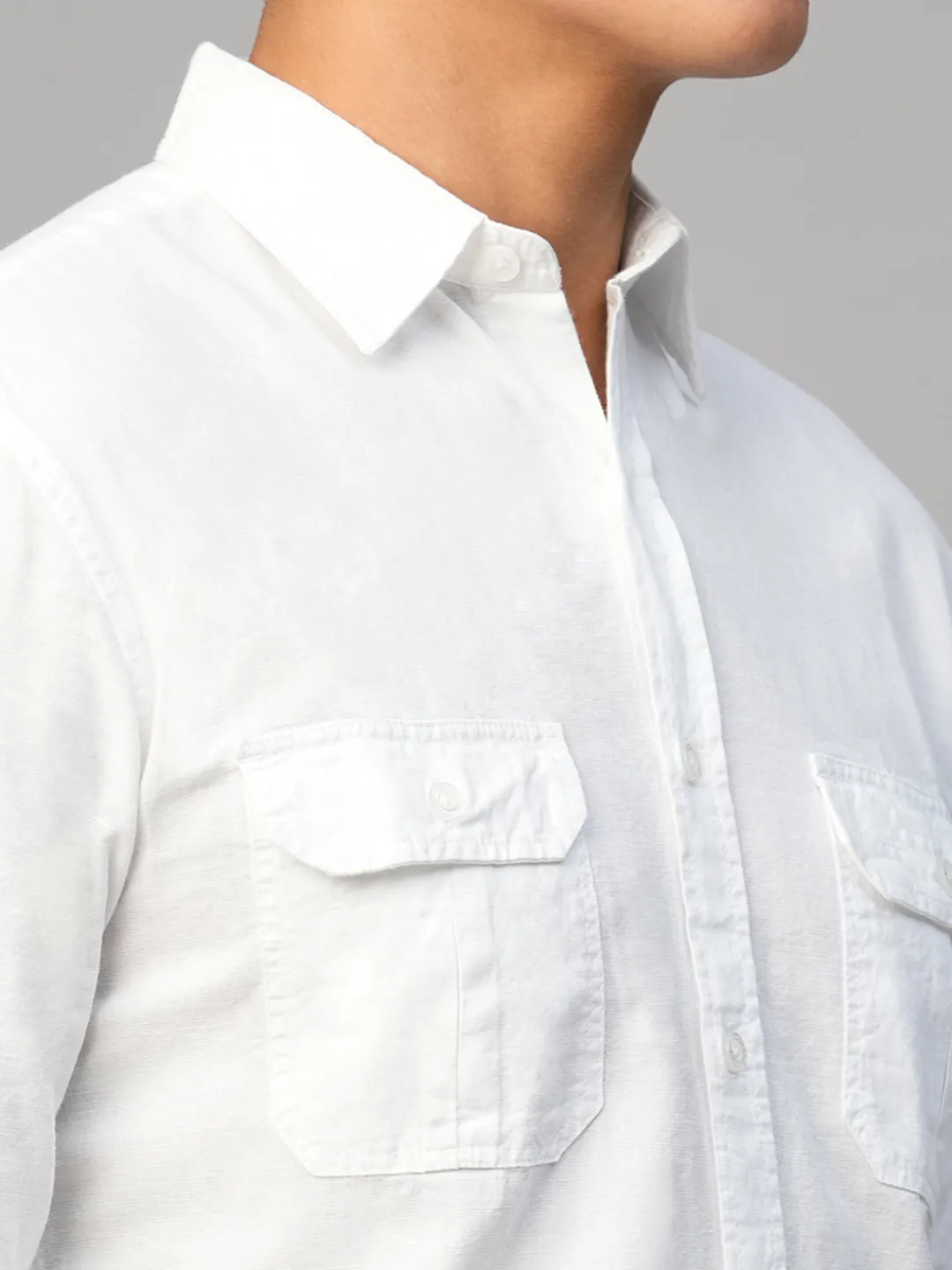 Women Cottonworld Shirts | Shirts^Men's Linen Cotton Regular Fit Shirt
