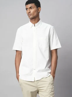 Women Cottonworld Solid | Solid^Men's Oxford 100% Cotton Regular Fit Shirt