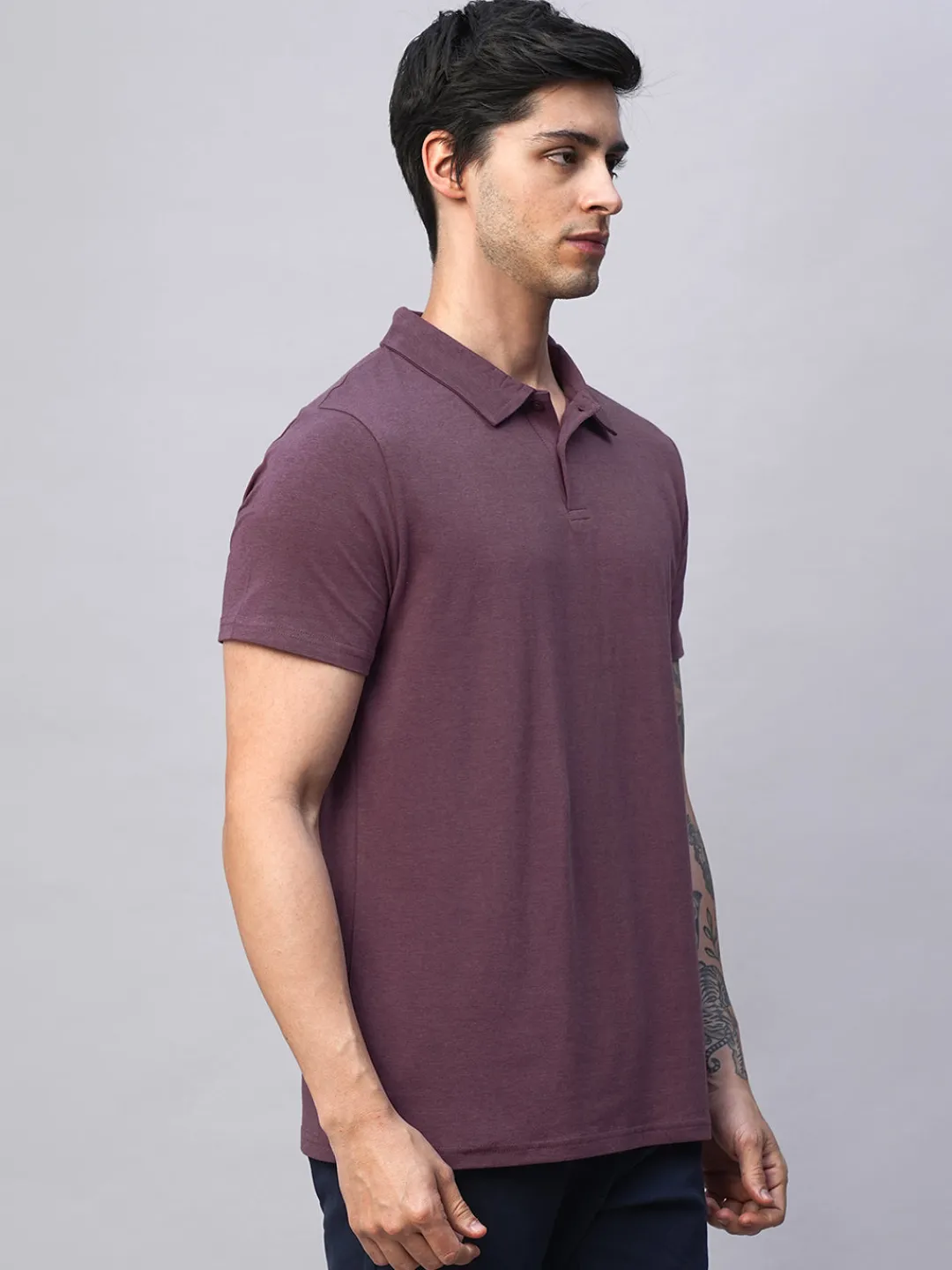 Cottonworld Men | Regular Fit^Men's Cotton Bamboo Elastane Regular Fit Tshirt