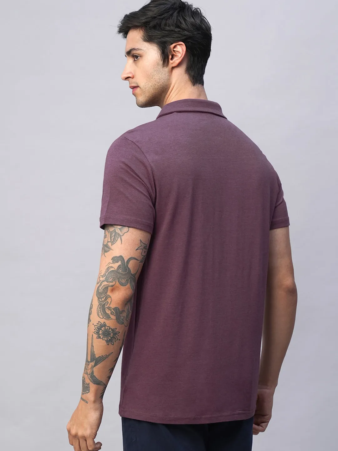 Cottonworld Men | Regular Fit^Men's Cotton Bamboo Elastane Regular Fit Tshirt