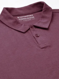 Cottonworld Men | Regular Fit^Men's Cotton Bamboo Elastane Regular Fit Tshirt