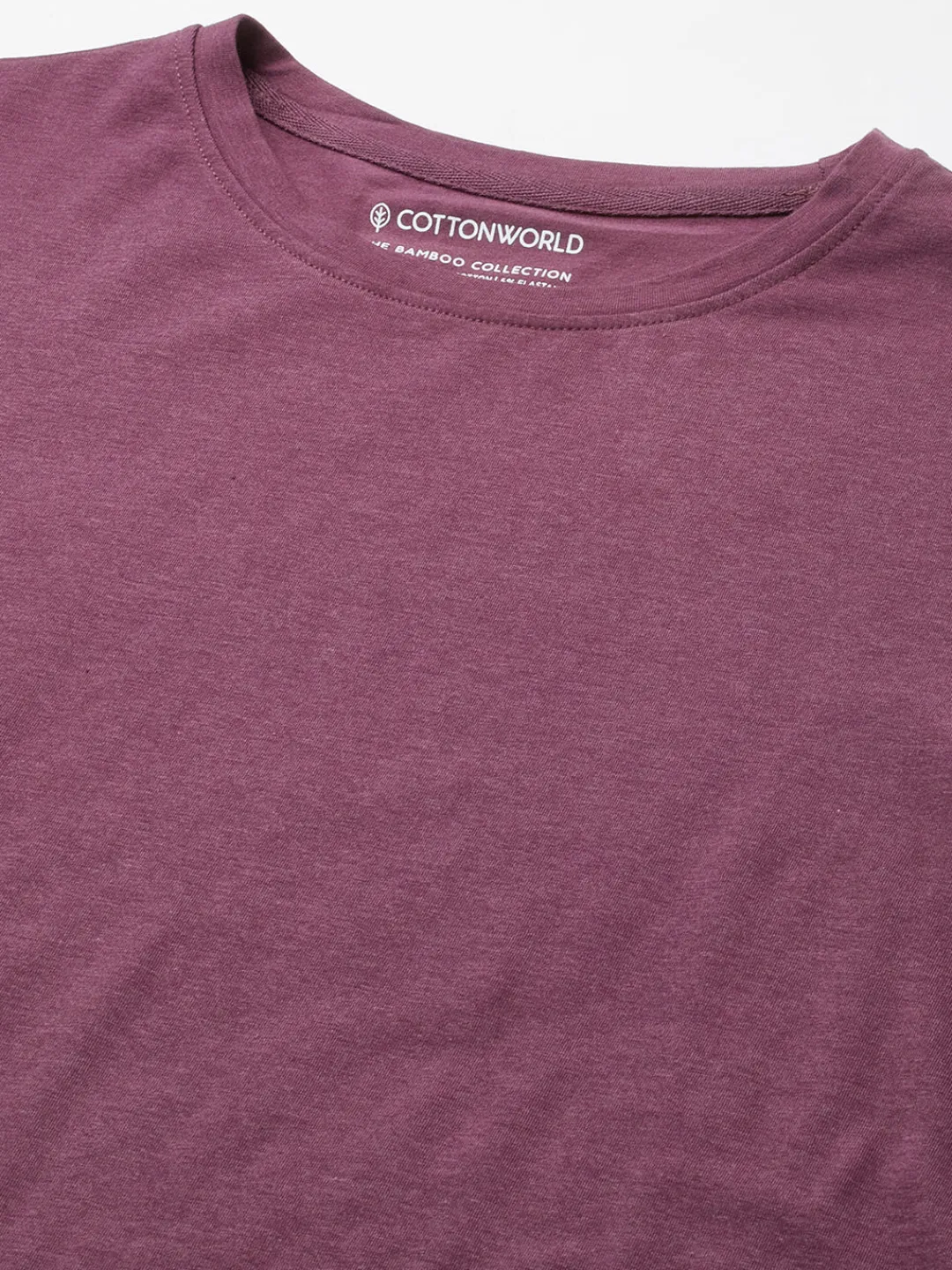 Cottonworld Men | Regular Fit^Men's Cotton Bamboo Elastane Regular Fit Tshirt