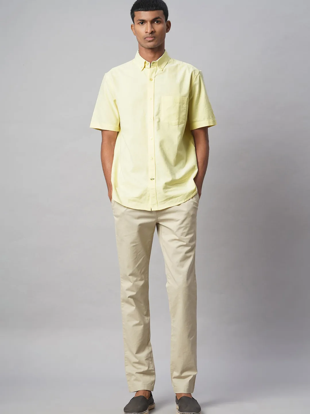 Women Cottonworld Solid | Solid^Men's Oxford 100% Cotton Regular Fit Shirt
