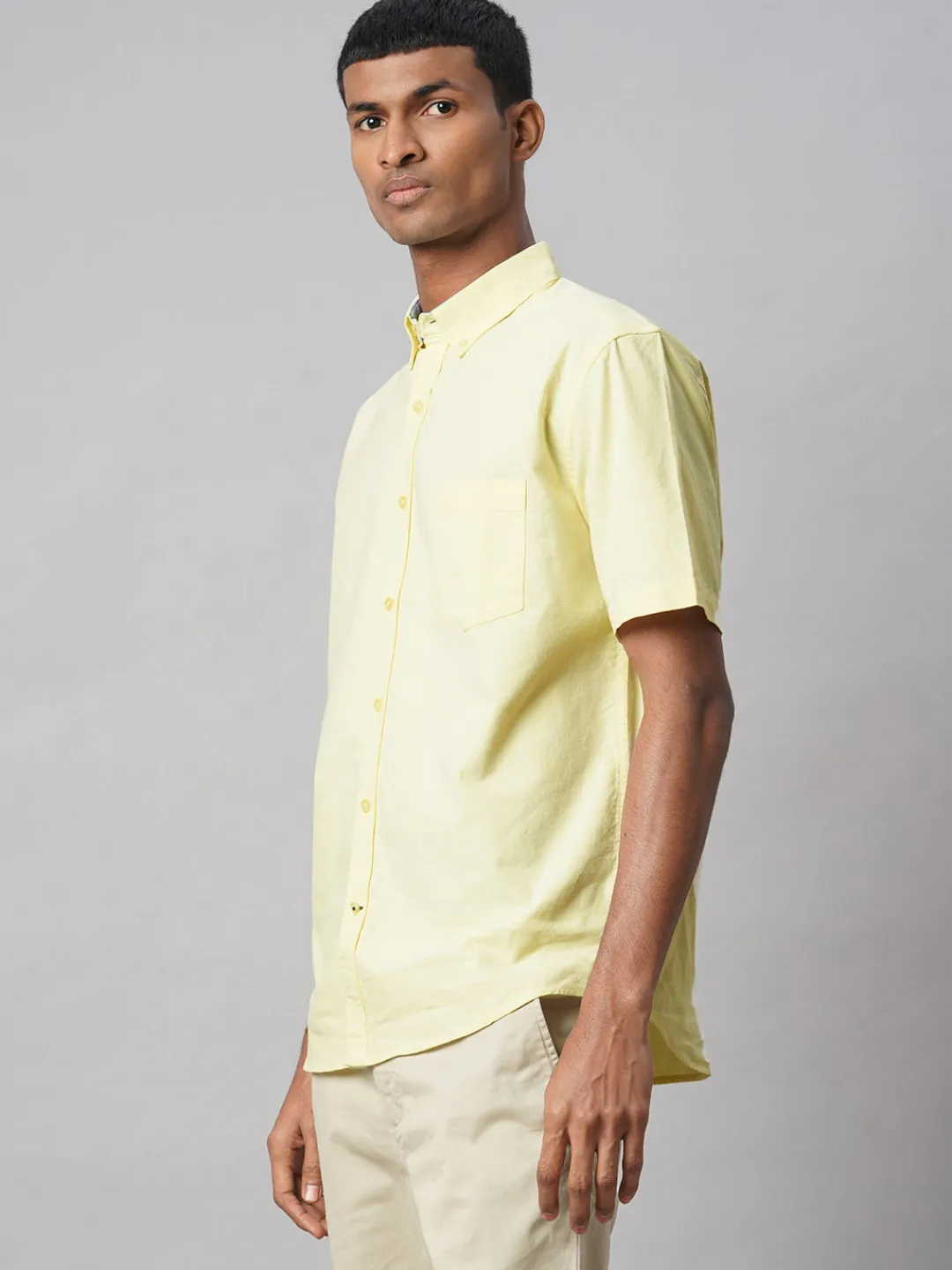 Women Cottonworld Solid | Solid^Men's Oxford 100% Cotton Regular Fit Shirt