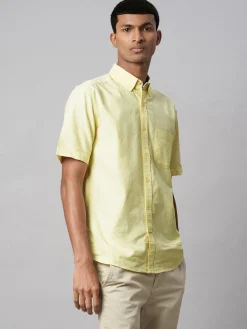 Women Cottonworld Solid | Solid^Men's Oxford 100% Cotton Regular Fit Shirt
