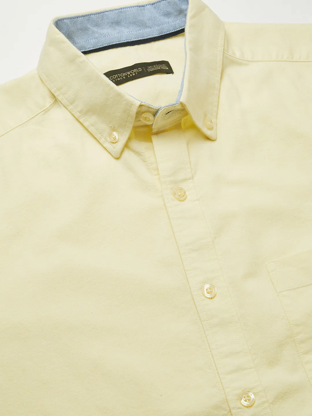 Women Cottonworld Solid | Solid^Men's Oxford 100% Cotton Regular Fit Shirt