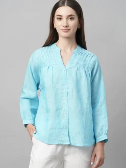 Women Cottonworld Tops & Shirts | Tops & Shirts^Women's Linen Regular Fit Blouse