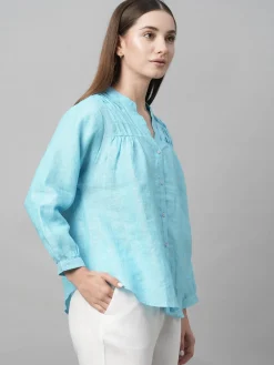 Women Cottonworld Tops & Shirts | Tops & Shirts^Women's Linen Regular Fit Blouse