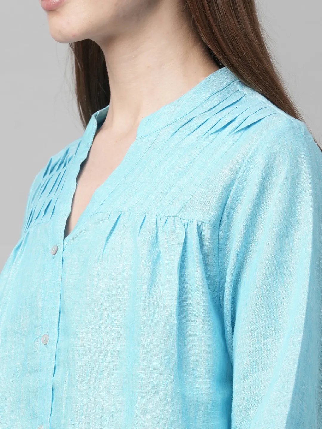 Women Cottonworld Tops & Shirts | Tops & Shirts^Women's Linen Regular Fit Blouse