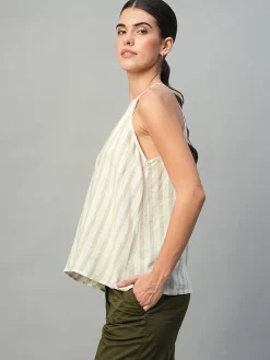 Women Cottonworld Tops & Shirts | Tops & Shirts^Women's 100% Linen Regular Fit Blouse