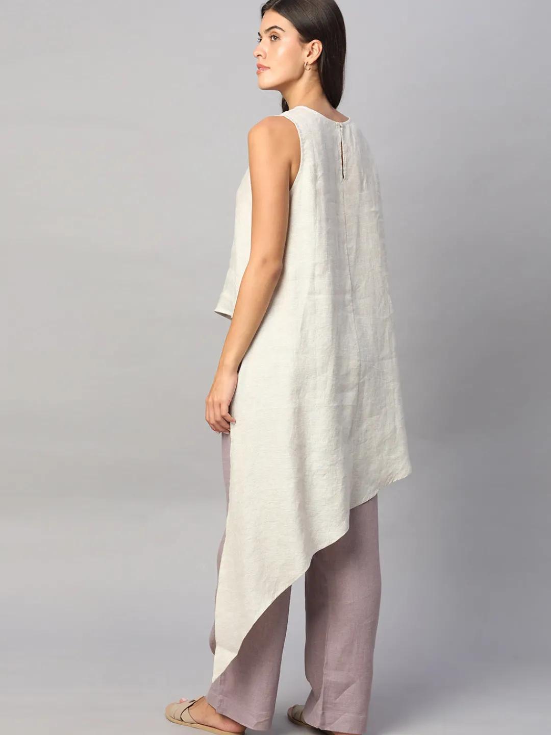 Women Cottonworld Tops & Shirts | Tops & Shirts^Women's 100% Linen Regular Fit Blouse