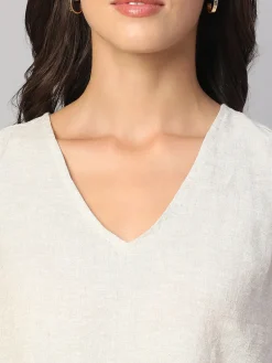 Women Cottonworld Tops & Shirts | Tops & Shirts^Women's 100% Linen Regular Fit Blouse