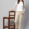Women Cottonworld Trousers^Women's Cotton Elastane Regular Fit Pant