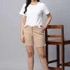 Women Cottonworld Shorts^Women's Cotton Lycra Regular Fit Shorts