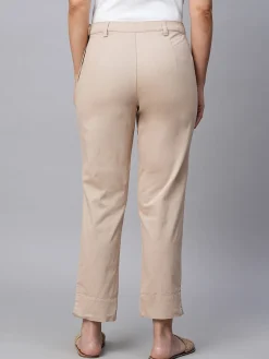 Women Cottonworld Trousers^Women's Cotton Lycra Regular Fit Pant