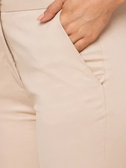 Women Cottonworld Trousers^Women's Cotton Lycra Slim Fit Pant