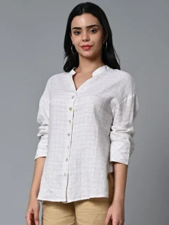 Women Cottonworld Tops & Shirts | Tops & Shirts^Women's Linen Excel Boxy Fit Blouse