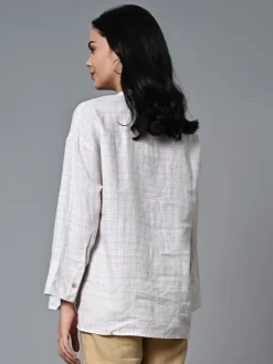 Women Cottonworld Tops & Shirts | Tops & Shirts^Women's Linen Excel Boxy Fit Blouse