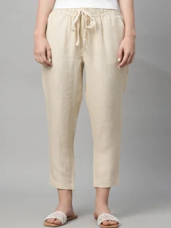 Women Cottonworld Pants | Pants^Women's Linen Regular Fit Pant