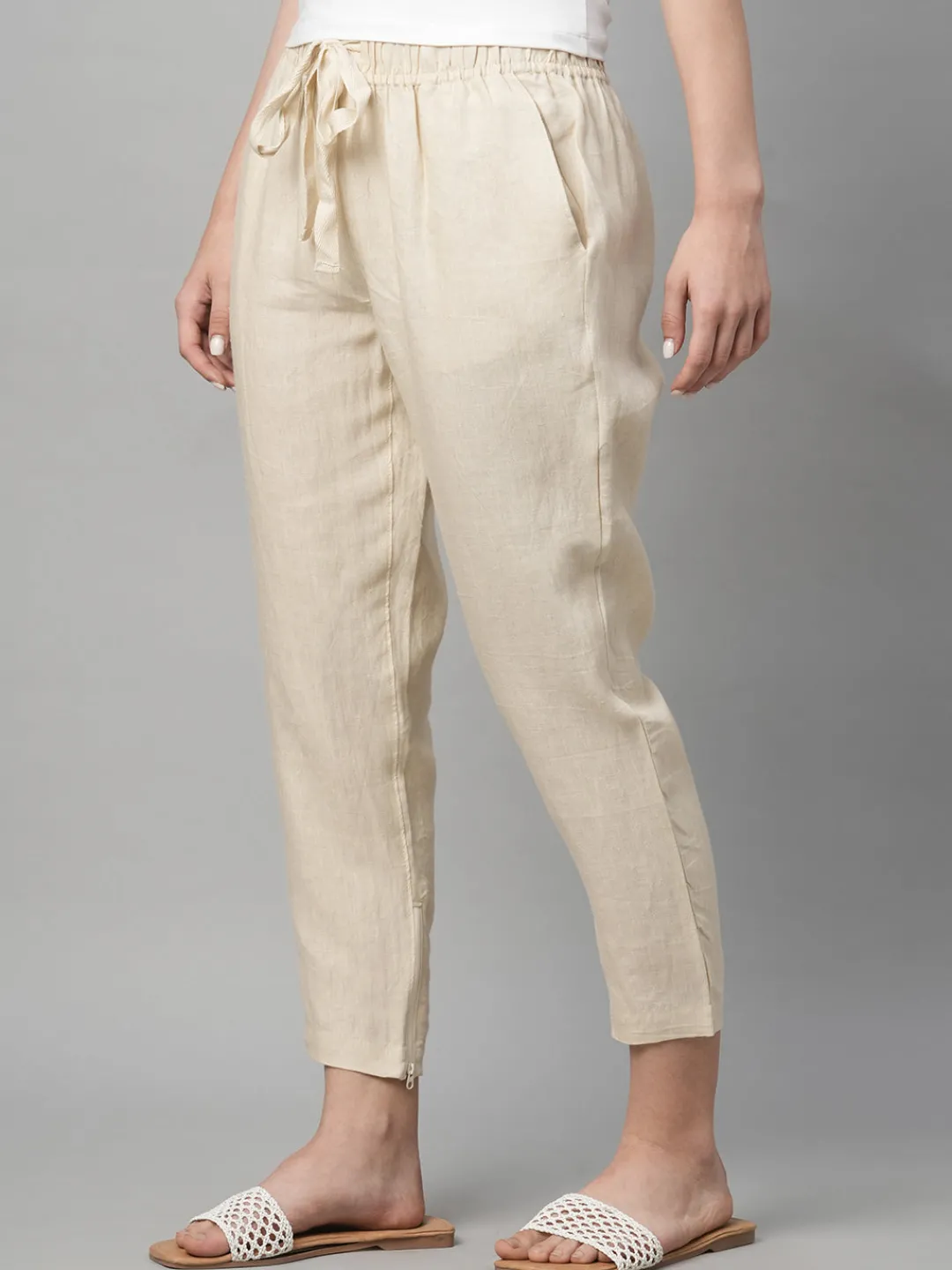 Women Cottonworld Pants | Pants^Women's Linen Regular Fit Pant