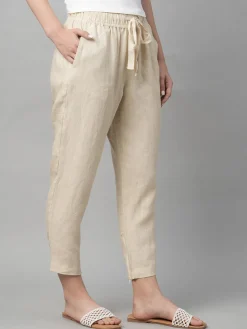 Women Cottonworld Pants | Pants^Women's Linen Regular Fit Pant
